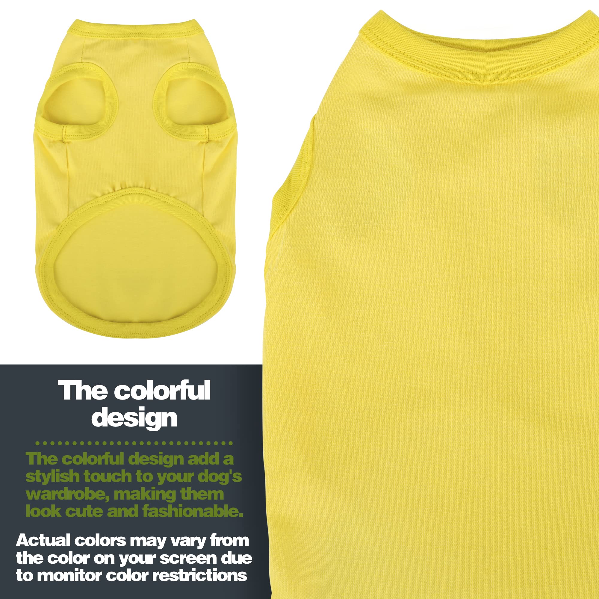 Elevate Your Dog'S Fashion Quotient With Colorful And Breathable Sleeveless Cotton Shirts! Perfect Pet Apparel For Small To Medi